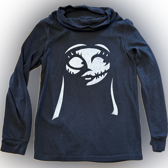 Nightmare Before Christmas Sally Cowl Neck Black Sweater Size XS - Picture 2 of 5